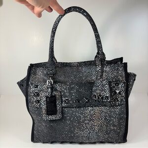 George Gina & Lucy NI K.O. Leather Studded Handbag - Rare Stingray Print
